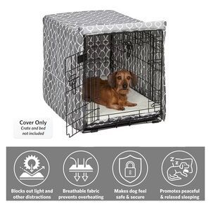 Gray Dog Crate Cover